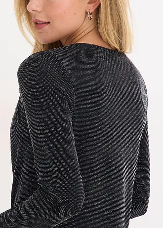 Top col bénitier • noir • Boutique bonprix