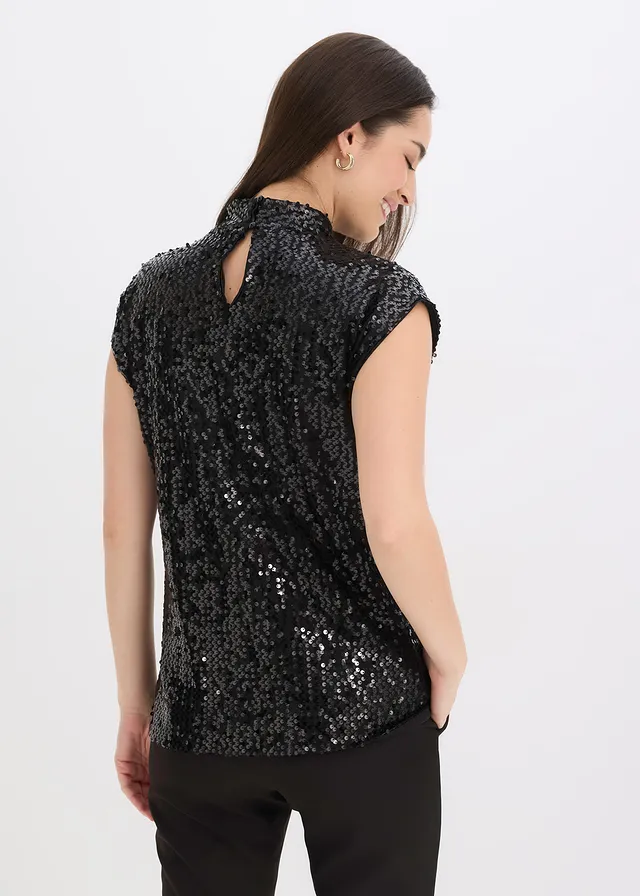 Top met pailletten • zwart • product-page.page-title-suffix