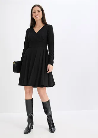 Jersey jurk, Kleur: zwart