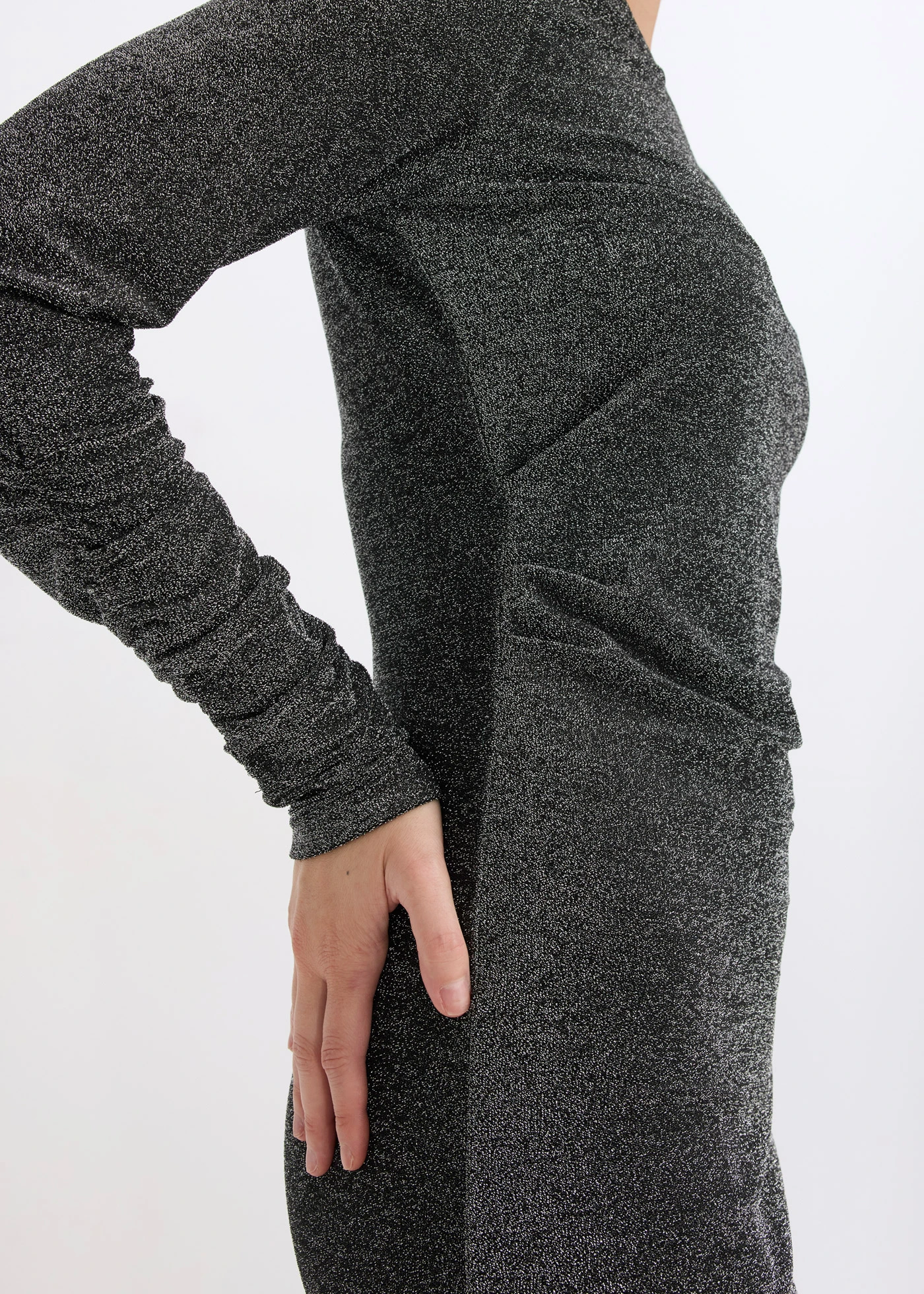 Robe en jersey • noir/argenté • Boutique bonprix