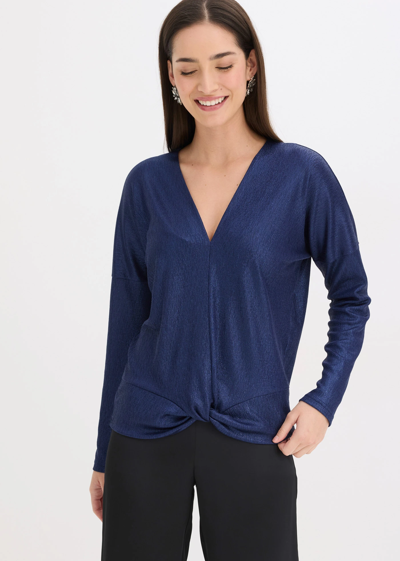 T-shirt manches longues • bleu nuit • Boutique bonprix