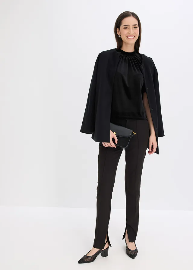 T-shirt en velours noir