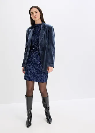 Rochie cu paiete • bleumarin • magazin bonprix