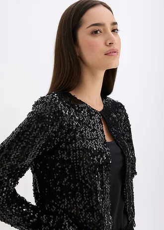 Gilet à sequins • noir • Boutique bonprix