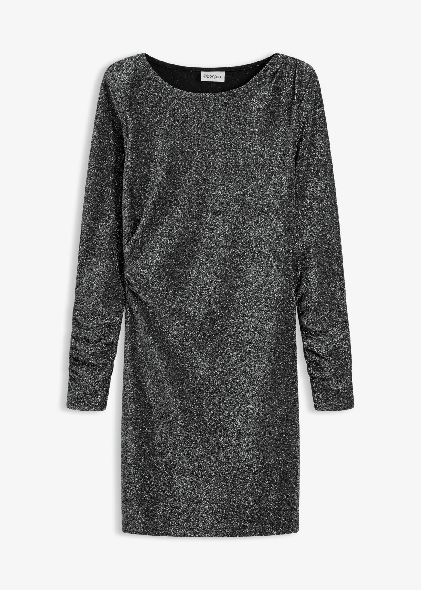 Robe en jersey • noir/argenté • Boutique bonprix