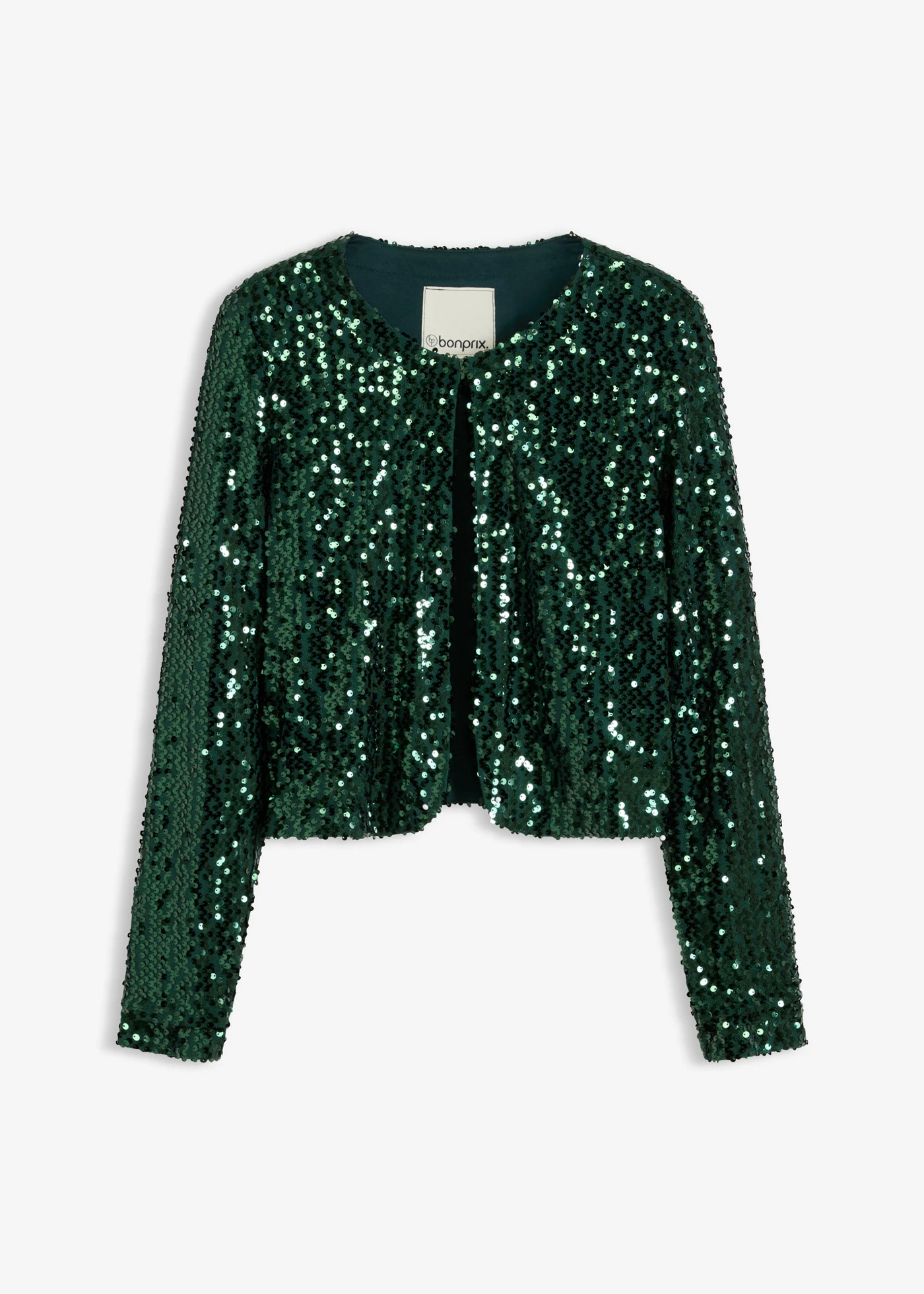 Gilet à sequins • vert profond • Boutique bonprix
