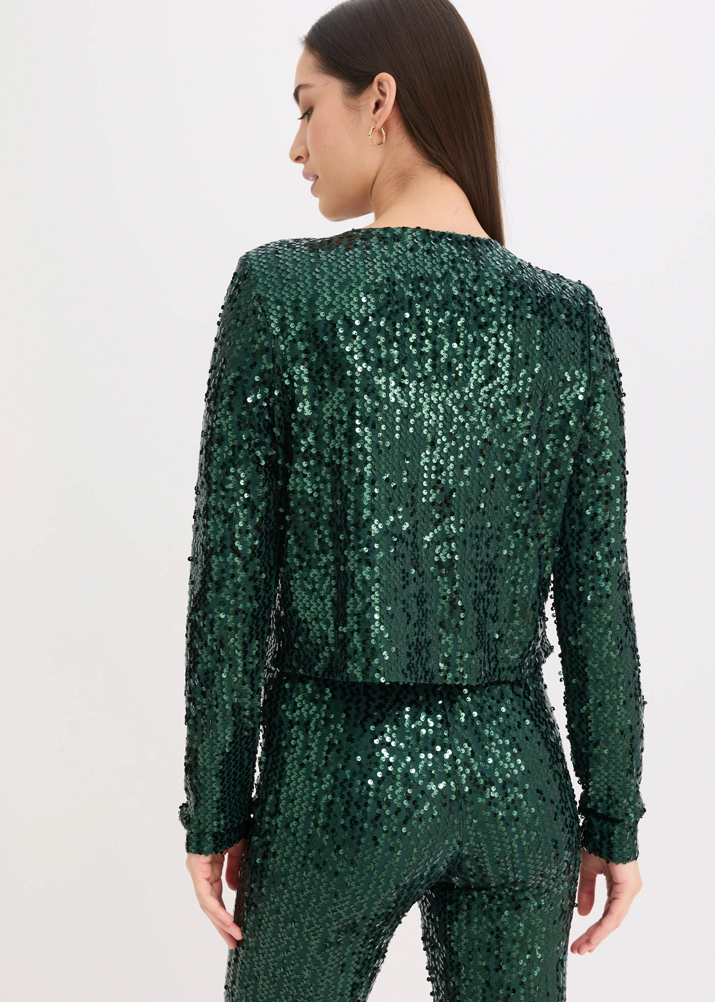 Gilet à sequins • vert profond • Boutique bonprix