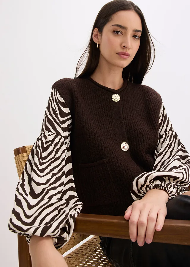 Vest met decoratieve knopen • donkerbruin • product-page.page-title-suffix