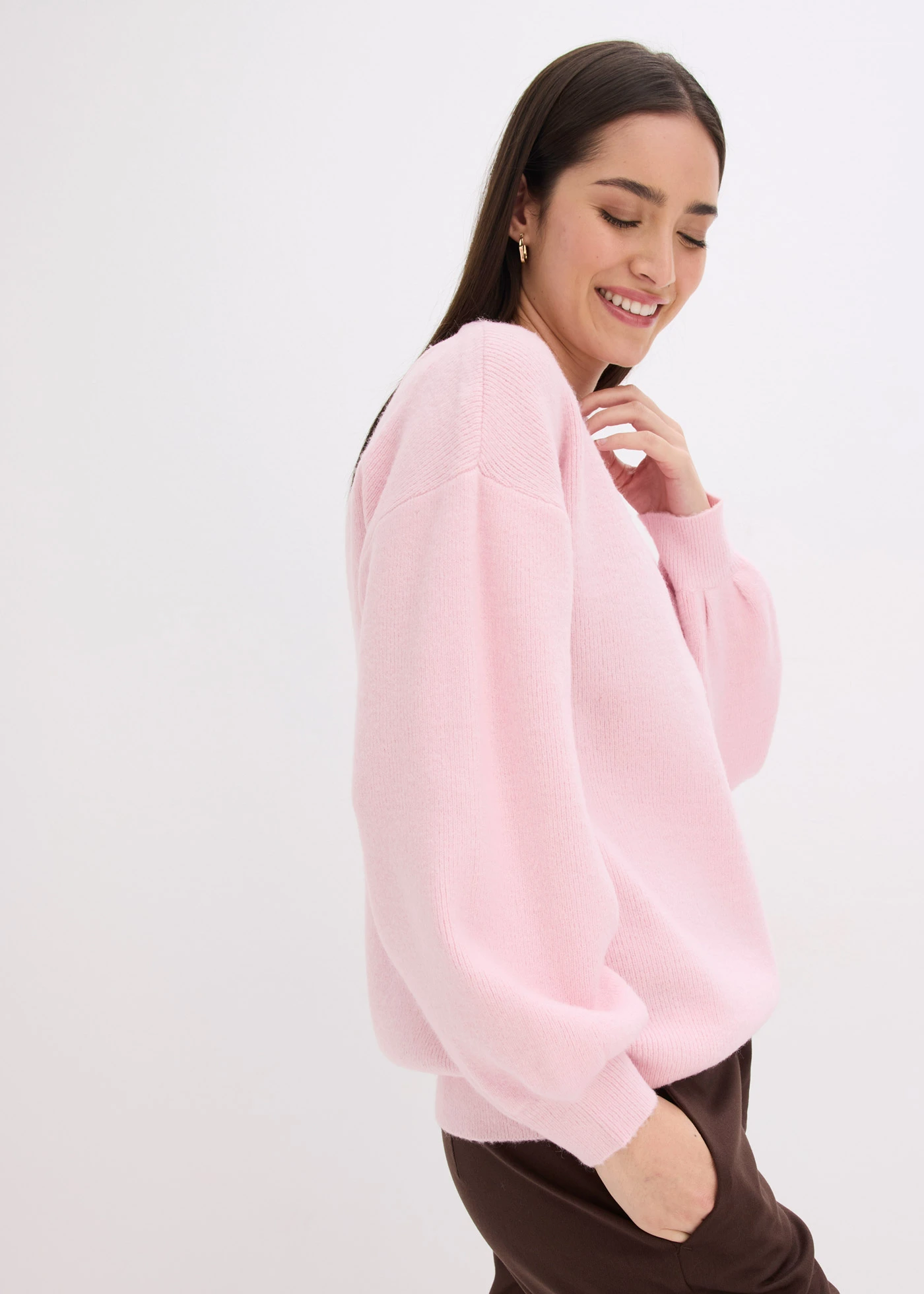 Pull à manches ballon • rose cristal • Boutique bonprix