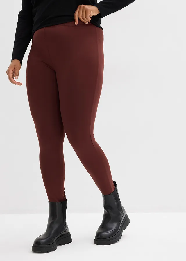 Legging chaud à taille élastiquée, Couleur: café
