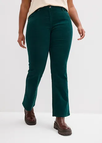 Pantalon en velours côtelé, Couleur: vert profond