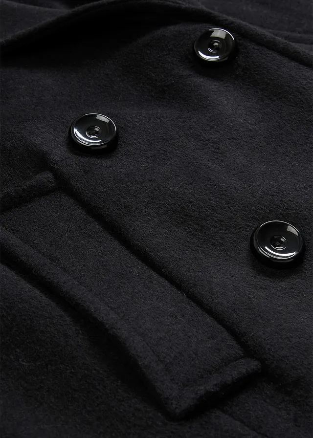 Geacă caban cu lână • negru • magazin bonprix