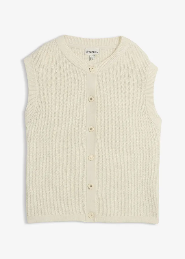 Ujjatlan pulóver • natúr • bonprix áruház