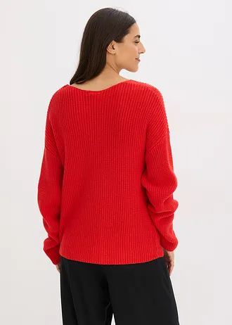 Pull oversize en laine mélangée • rouge lave • Boutique bonprix