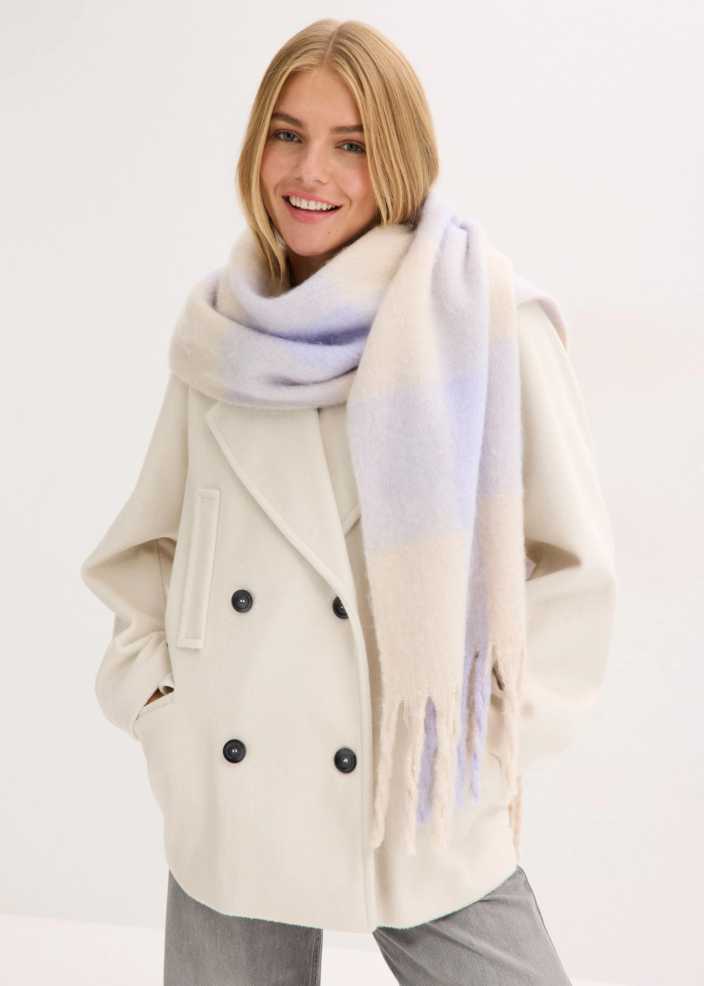 Écharpe • beige naturel-parme • Boutique bonprix