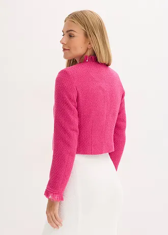 Cropped bouclé blazer • pink • bonprix online shop