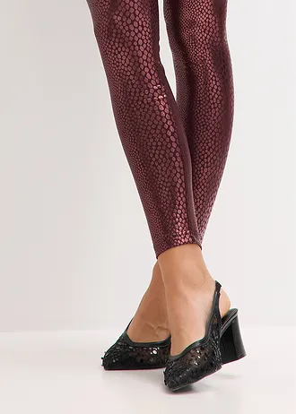 Legging en tissu enduit ultra-brillant • bordeaux • Boutique bonprix