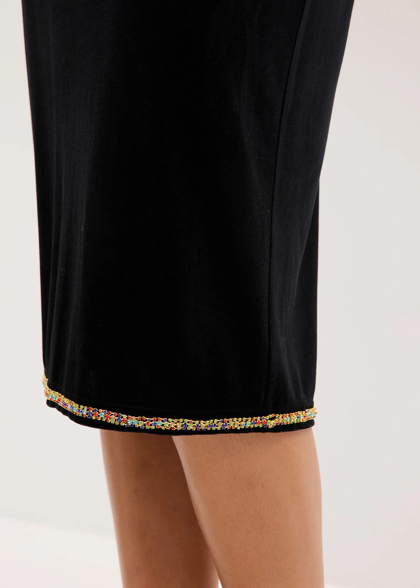 Midirok met strass • zwart • bonprix online shop