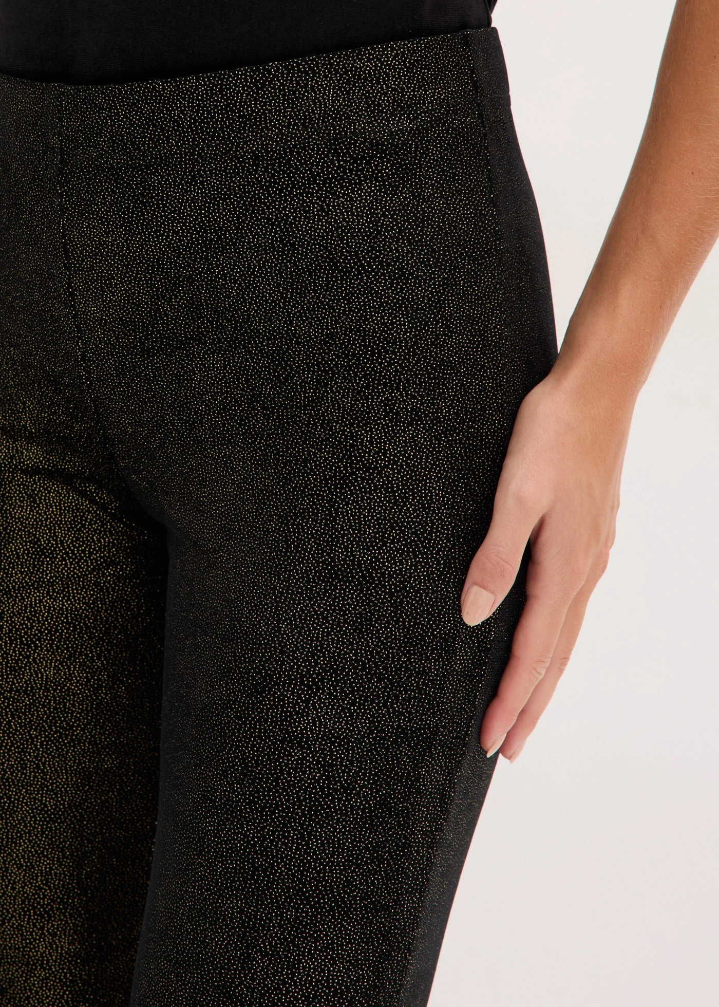 Legging scintillant en velours • noir/doré • Boutique bonprix