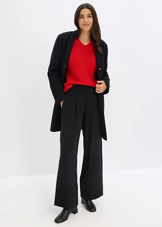 Oversized trui van een wolmix • lavarood • bonprix online shop