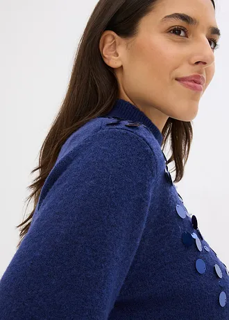 Pull à sequins • bleu nuit • Boutique bonprix