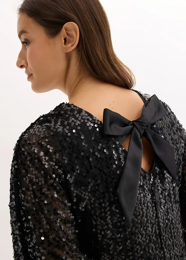 Robe à sequins et détail nœud • noir • product-page.page-title-suffix