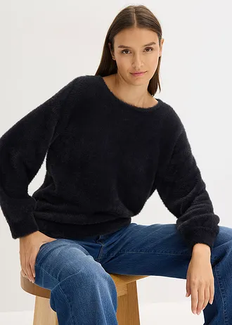 Oversized trui • zwart • bonprix online shop