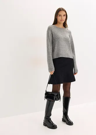 Minirok van comfortabel Punto di Roma, Kleur: zwart