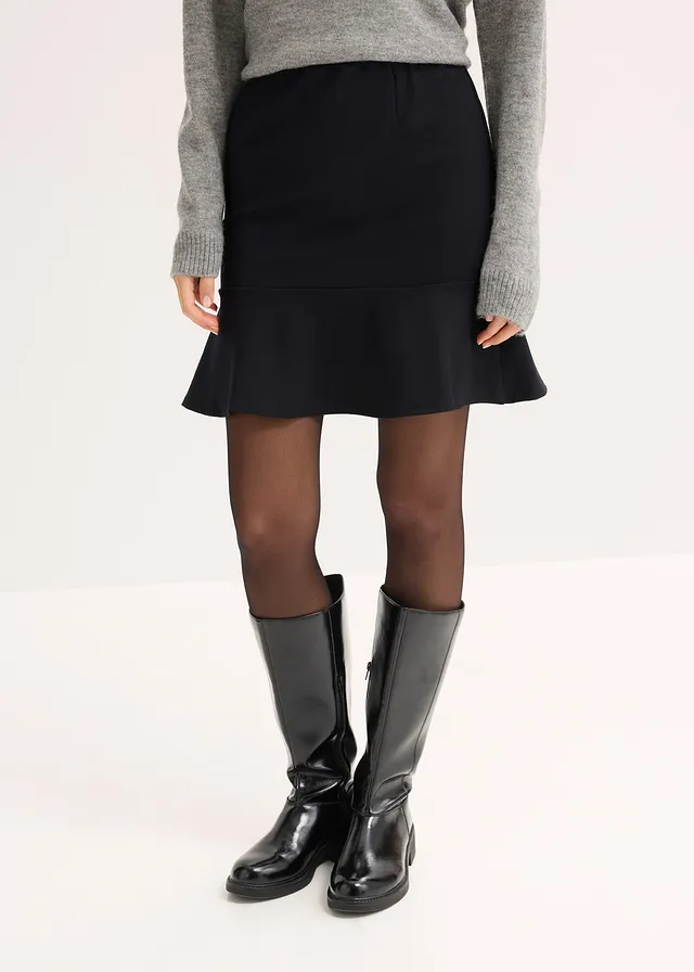 Minirok van comfortabel Punto di Roma • zwart • product-page.page-title-suffix