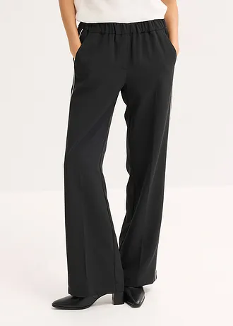 Pantaloni Palazzo cu dungi ornamentale • negru • magazin bonprix
