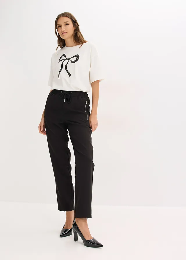 Pantalon jogger avec taille élastiquée • noir • product-page.page-title-suffix