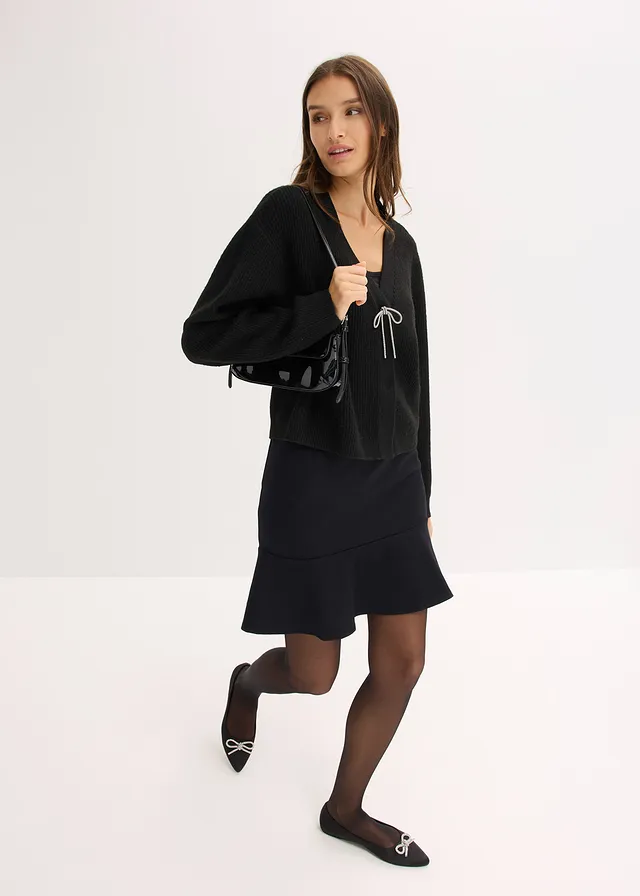 Gilet court en maille • noir • product-page.page-title-suffix