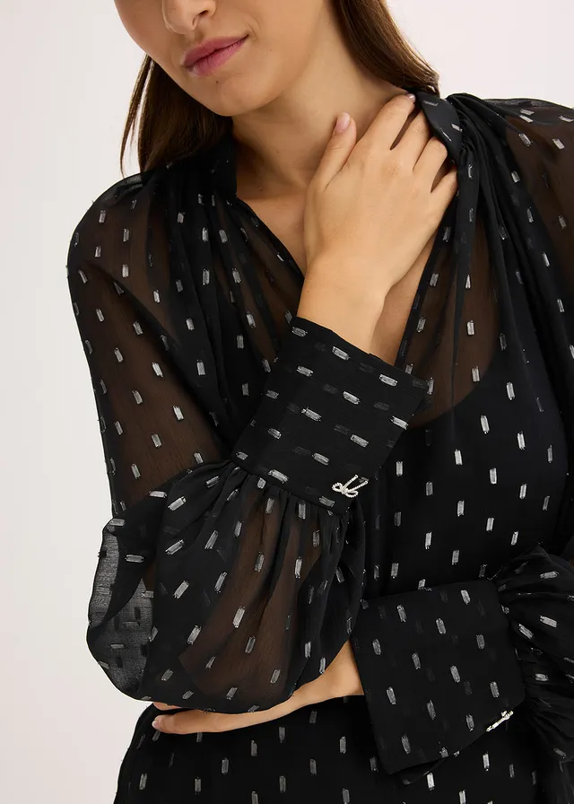 Blouse transparente • pois noir-argenté • product-page.page-title-suffix