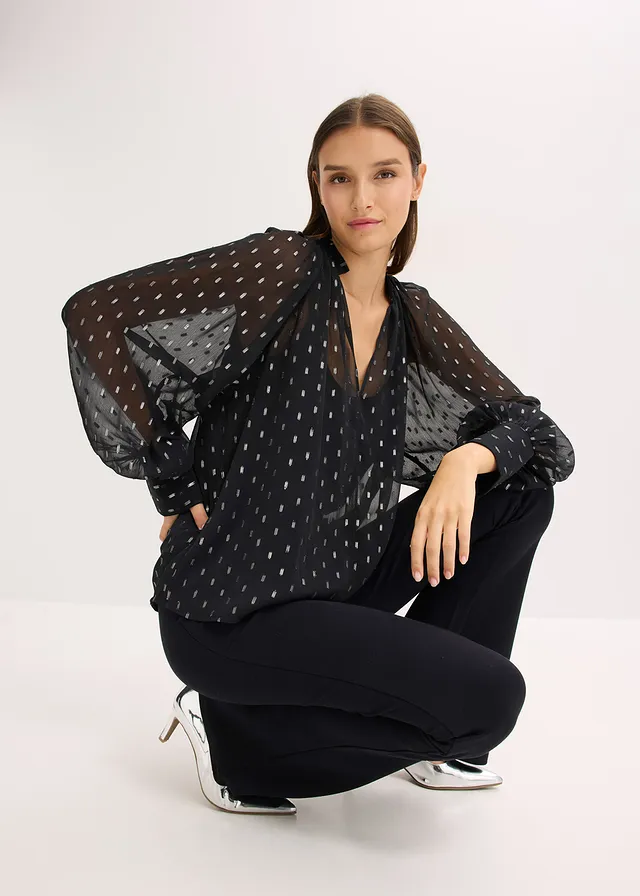 Blouse transparente • pois noir-argenté • product-page.page-title-suffix