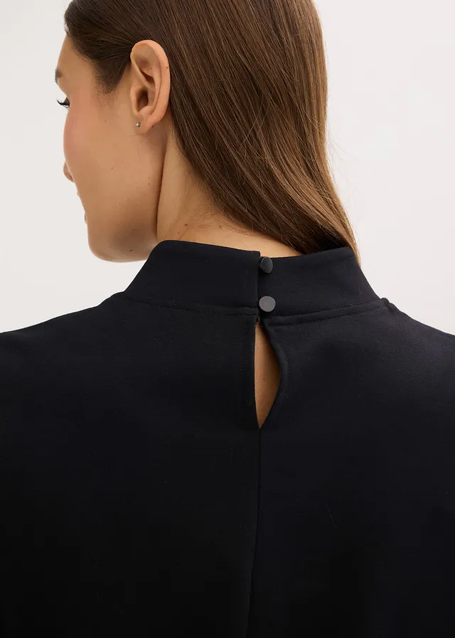 Robe courte en Punto di Roma • noir • product-page.page-title-suffix