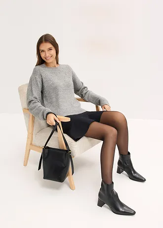 Boxy trui • grijs gemêleerd • bonprix online shop