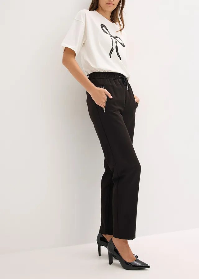 Pantalon jogger avec taille élastiquée • noir • product-page.page-title-suffix