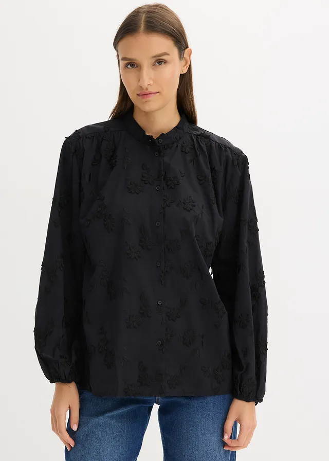 Chemisier 100% coton • noir • product-page.page-title-suffix