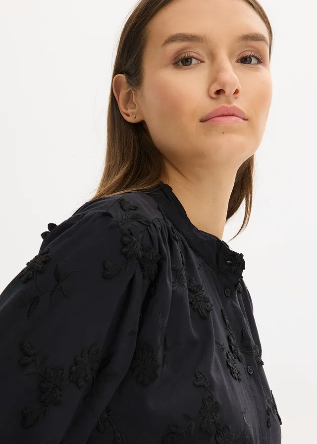 Chemisier 100% coton • noir • product-page.page-title-suffix