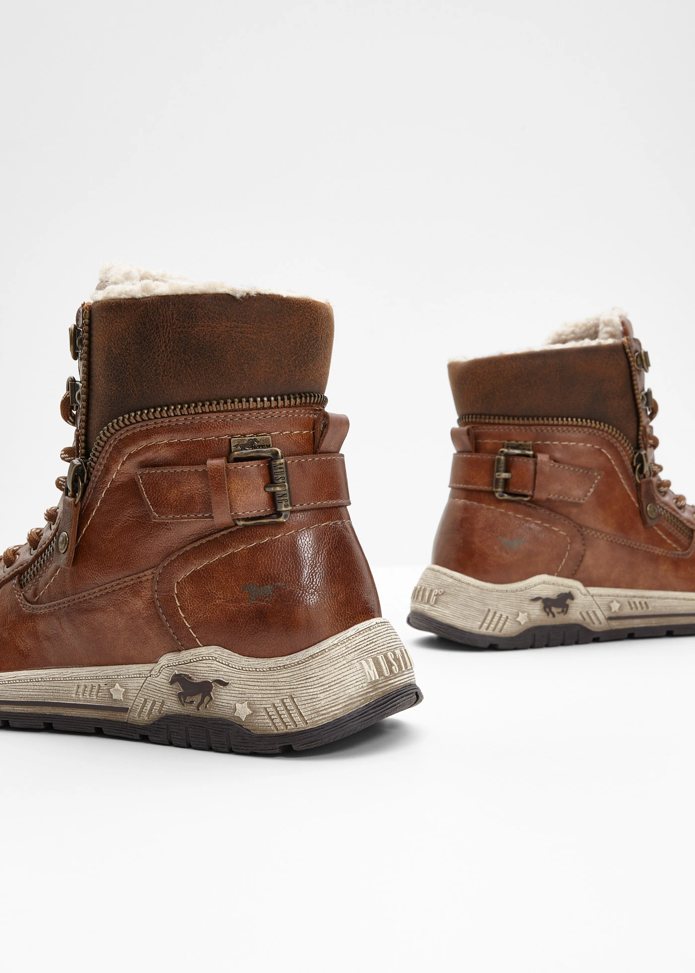 Kotníkové tenisky značky Mustang • koňaková • bonprix obchod