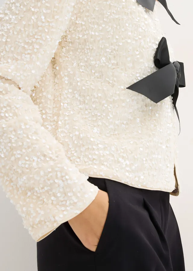 Veste courte à sequins • écru • product-page.page-title-suffix