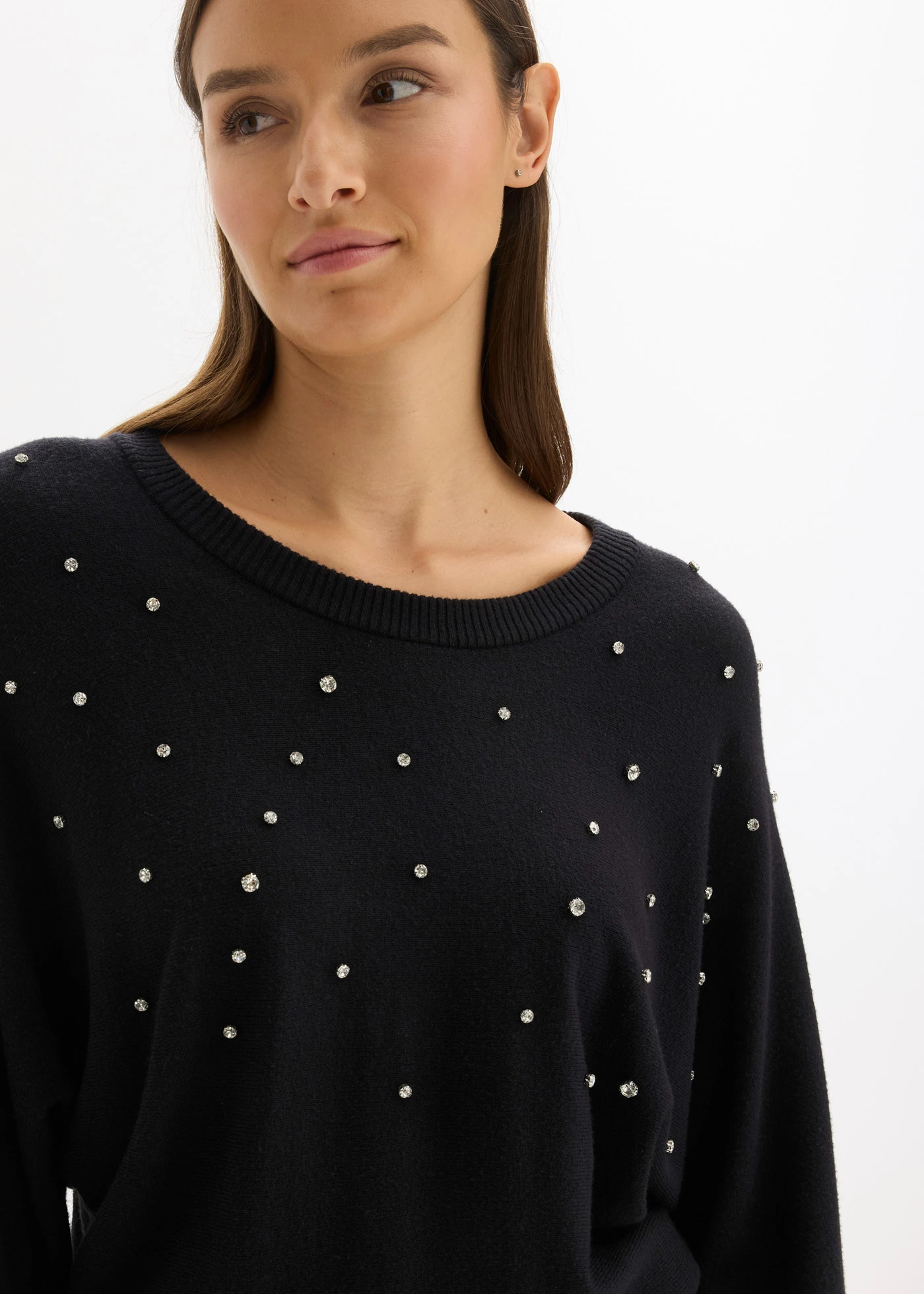 Rochie tricotată din amestec moale de viscoză • negru • magazin bonprix