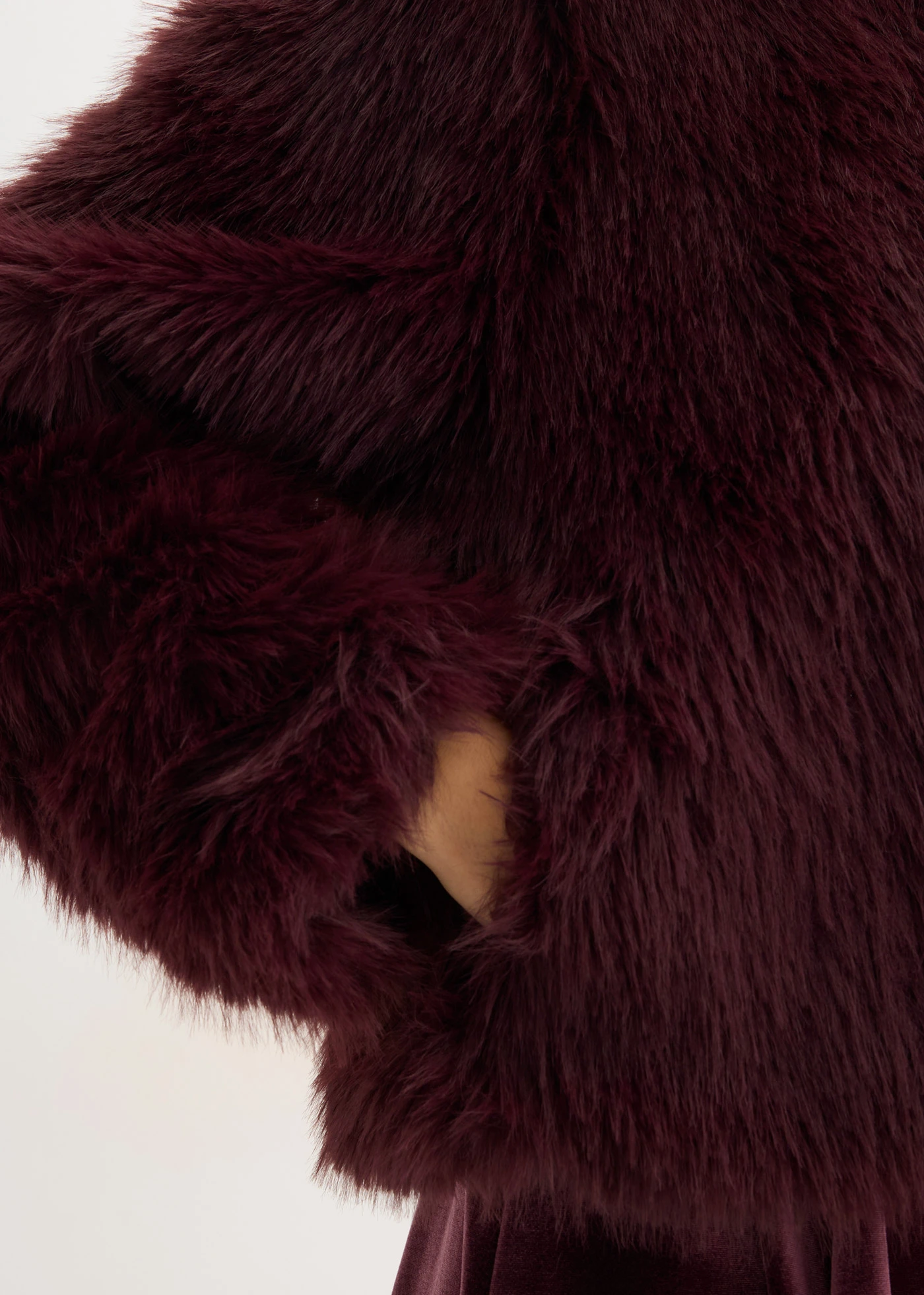 Műszőrme dzseki • borvörös • bonprix áruház