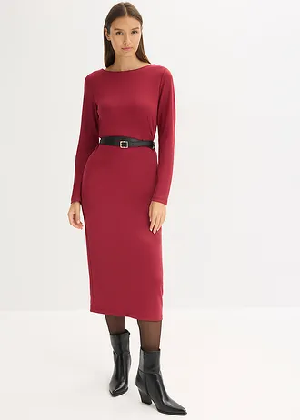 Jersey jurk, Kleur: rood