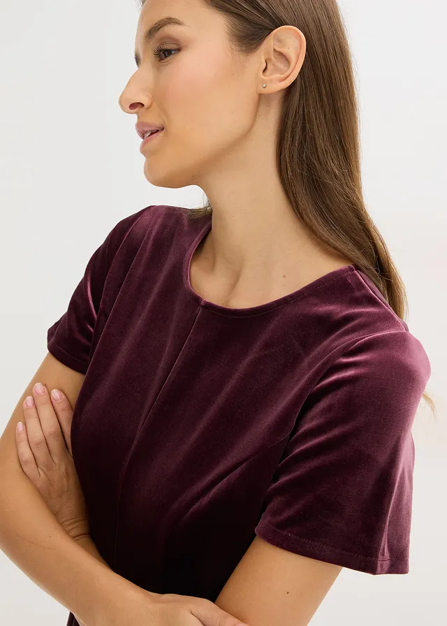 Robe courte en velours doux • bordeaux • product-page.page-title-suffix