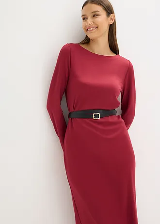 Rochie din jerse • roșu prună • magazin bonprix