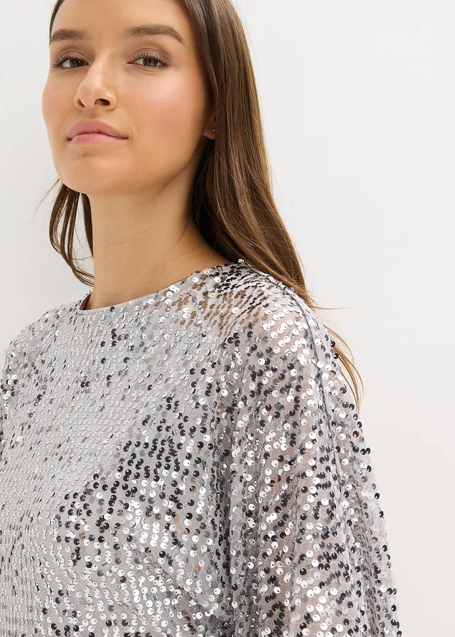 Robe à sequins et détail nœud • argenté • product-page.page-title-suffix