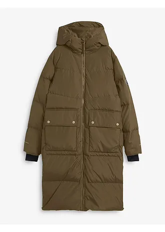Péřový kabát s reflexními prvky • zemitá olivová • bonprix obchod