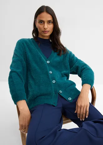 Gebreid vest van een viscosemix • donkerblauw • bonprix online shop