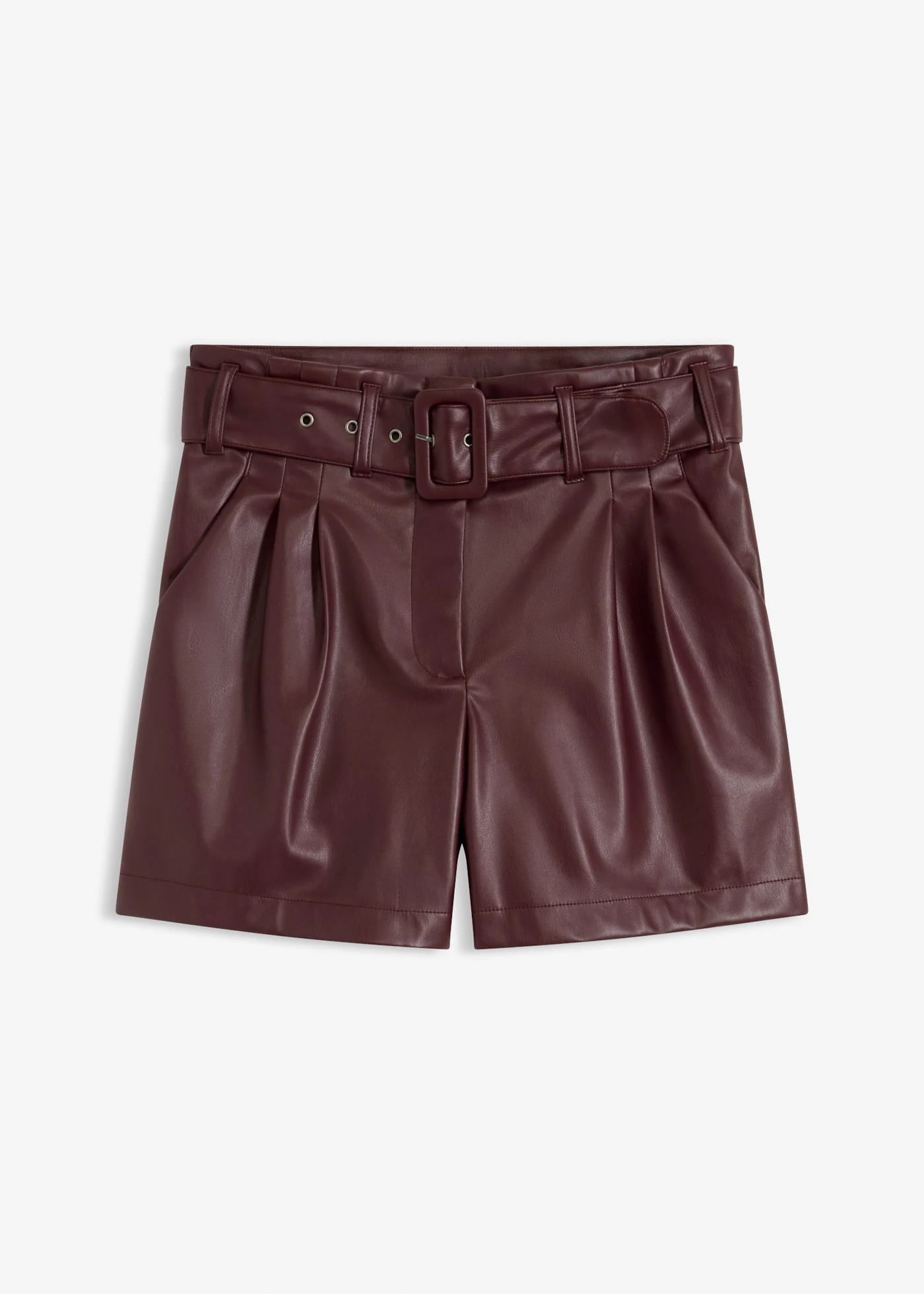 Short enduit avec ceinture • bordeaux • Boutique bonprix